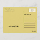 航海のいかり、ビーチ結婚式保存日付 ポストカード (裏面)