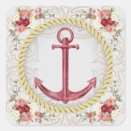 航海のいかり&フローラローズテ スクエアシール