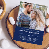 航海のいかり&ロープフォト結婚ズ 招待状