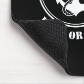 航海のいかり&ロープボートまたは名前ブラック マウスパッド (コーナー)