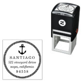 航海のいかり&ロープ差出人住所スタンプ セルフインキングスタンプ (インサイチュ)