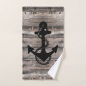 航海のいかり+ロープ| バスタオルセット (ハンドタオル)