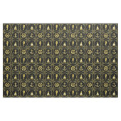 航海のいかり/帆船/車輪/灯台/イルカ ファブリック (ファットクウォーター)