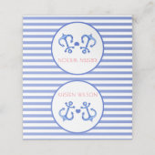 航海のいかり – 折り曲げ結婚座席表 プレイスカード (外部開封)