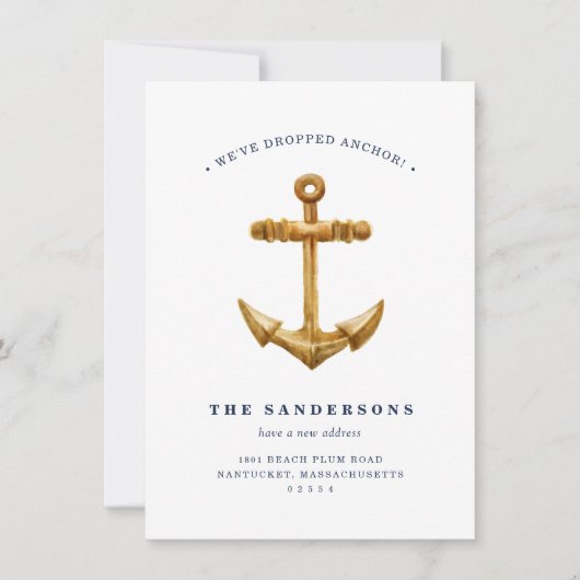 航海のいかり |沿岸移動の発表 案内状 (正面)