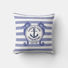 航海のいかり/結び目/シーホースカスタマイズ/名前&番号 クッション