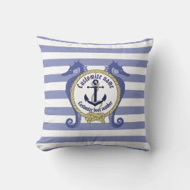 航海のいかり/結び目/シーホースカスタマイズ/名前&番号 クッション