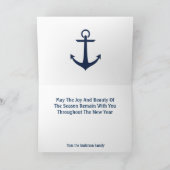 航海のいかり&船舶ホイールカスタム写真と文字 シーズンカード (内部)