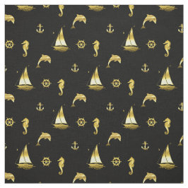 航海のいかり・船車・イルカ・船馬・船 ファブリック