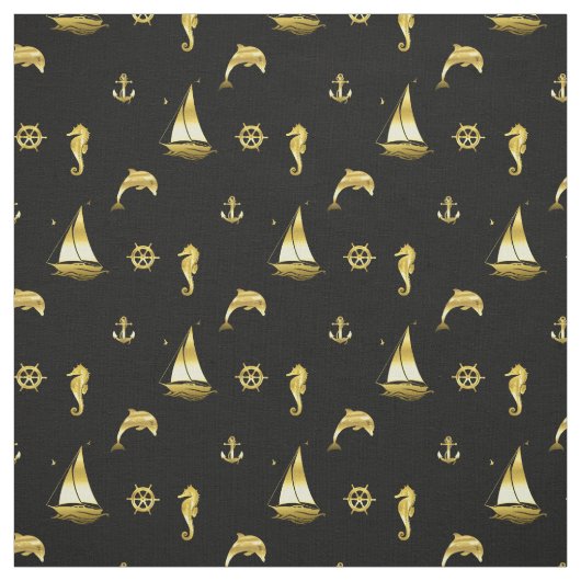 航海のいかり・船車・イルカ・船馬・船 ファブリック (見本)