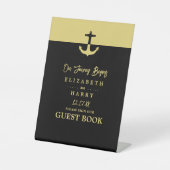 航海のいかり – 黒金ゴールド結婚- s 台座サイン (正面)