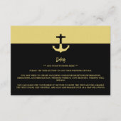 航海のいかり – 黒金ゴールド-結婚の詳細 エンクロージャーカード (正面)