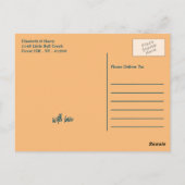 航海のいかり- Coral Blue -'s 結婚 Thank You ポストカード (裏面)