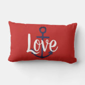 航海のいかり+ LOVEスクリプトレタリング | ランバークッション (裏面)