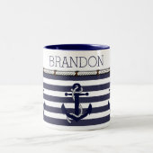 航海のいかりMotifカラー選択カスタム ツートーンマグカップ (中央)