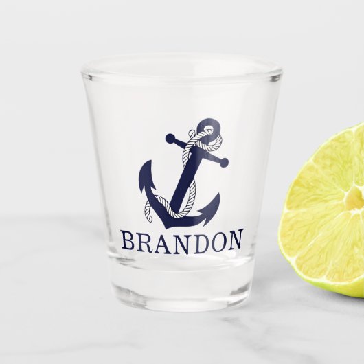 航海のいかりMotif名前を選択カスタムする ショットグラス
