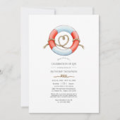 航海のお祝い・オブ・ライフ・フォト・招待状 招待状 (正面)