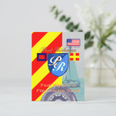 航海のことわざフェアの風と後を追海 ポストカード (スタンド正面)