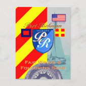 航海のことわざフェアの風と後を追海 ポストカード (正面)