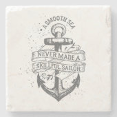 航海のでやる気を起こさせるな船員の引用文 ストーンコースター (正面)