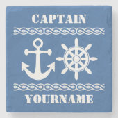 航海のでカスタムな文字及び色のコースター ストーンコースター (正面)