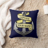 航海のでカスタムな船長あなたの一流のいかり クッション (ブランケット)