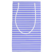 航海のでシックなヤグルマギクおよびパステル調の青い縞 スモールペーパーバッグ (正面)