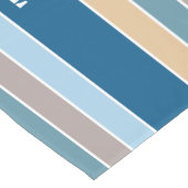 航海のでストライプでカスタムな文字のテーブルのランナー ショートテーブルランナー (コーナー)