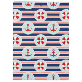 航海のでストライプなおよびドット・パターン クリップボード (裏面)