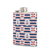 航海のでストライプなおよびドット・パターン フラスク (左)