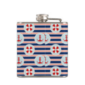 航海のでストライプなおよびドット・パターン フラスク (裏面)