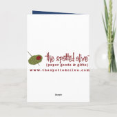 航海のでストライプなヒイラギのすてきなクリスマスによって折られるカード シーズンカード (裏面)