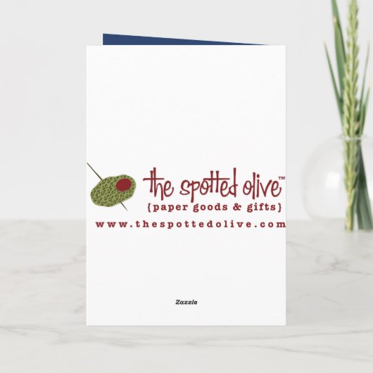 航海のでストライプなヒイラギのすてきなクリスマスによって折られるカード シーズンカード (裏面)