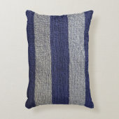 航海のでストライプな濃紺および灰色のアクセントの枕 アクセントクッション (正面(垂直))