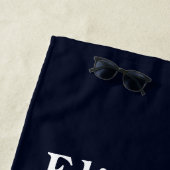 航海のでフェイクなグリッターの名前のいかりタオル ビーチタオル (インサイチュ)