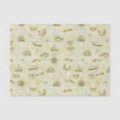 航海ので旧式な地図の海モンスターの船のいかり 薄葉紙 (正面)