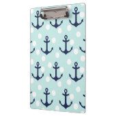 航海ので真新しい水玉模様および濃紺のいかり クリップボード (左)