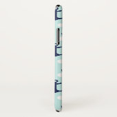 航海ので真新しい水玉模様および濃紺のいかり Case-Mate iPhoneケース (裏面/右)