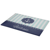 航海ので真新しい濃紺のいかりの名前をカスタムする カッティングボード (角)