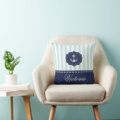航海ので真新しい濃紺のいかりの名前をカスタムする クッション (椅子)