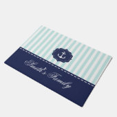 航海ので真新しい濃紺のいかりの名前をカスタムする ドアマット (アングル)