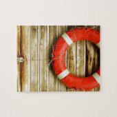 航海ので赤い生命リング ジグソーパズル (横)