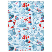 航海ので赤く白くおよび青パターン クリップボード (裏面)