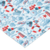 航海ので赤く白くおよび青パターン テーブルクロス (アングル)