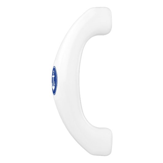 航海ので青いいかりのキャビネットの引き セラミックキャビネット取っ手 (側面)