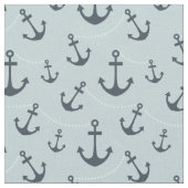 航海ので青いいかり ファブリック (クローズアップ)