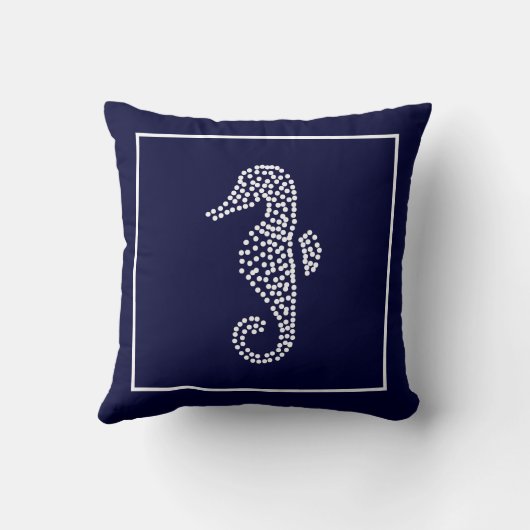 航海ので青いタツノオトシゴの家の装飾の装飾用クッション クッション