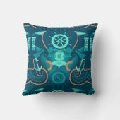 航海ので青いデザイン クッション (裏面)