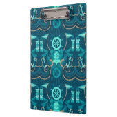 航海ので青いデザイン クリップボード (左)