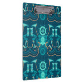 航海ので青いデザイン クリップボード (右)